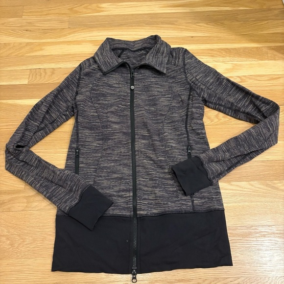Lululemon Nice Asana Jacket Wee Are From Space Black Cashew/Black Size 6 - Picture 5 of 7
